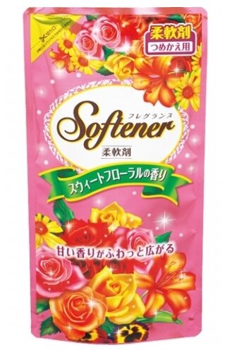 Nihon Detergent Кондиционер-ополаскиватель для белья с цветочным ароматом, 0.5 л, 0.5 кг, 1 шт.