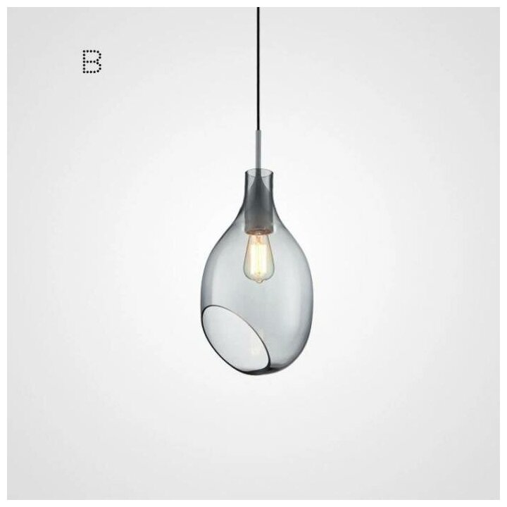 фото Электросветильник подвесной LOVISA, 23 cм, дымчато-серый LOVISA-GR