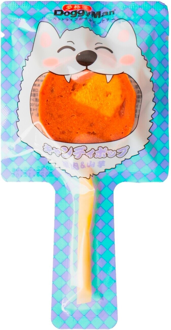 фото Лакомство для собак Japan Premium Pet Мясная карамелька на палочке на основе ягнёнка и батата , 18 г