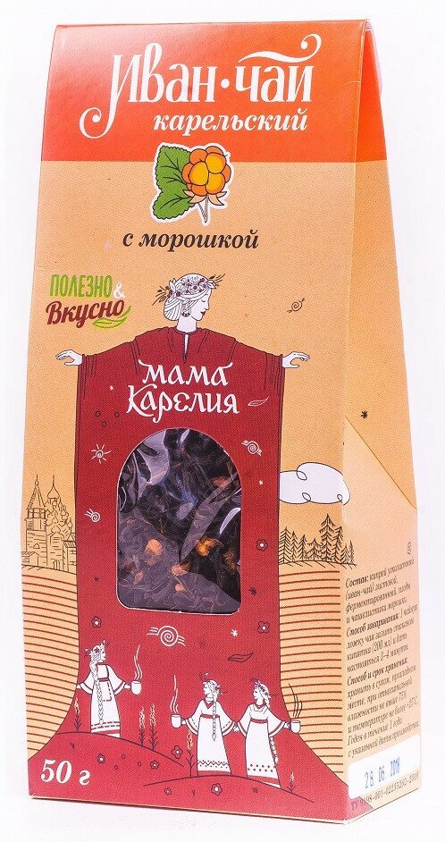Иван-чай "Мама Карелия" - С морошкой, картон, 50 гр.