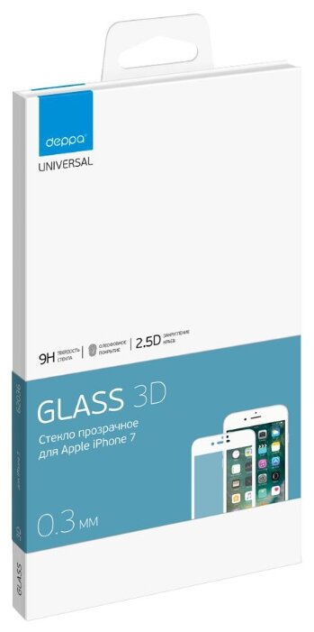 Защитное стекло Deppa GLASS 62035/62036 для Apple iPhone 7/8 фото 3