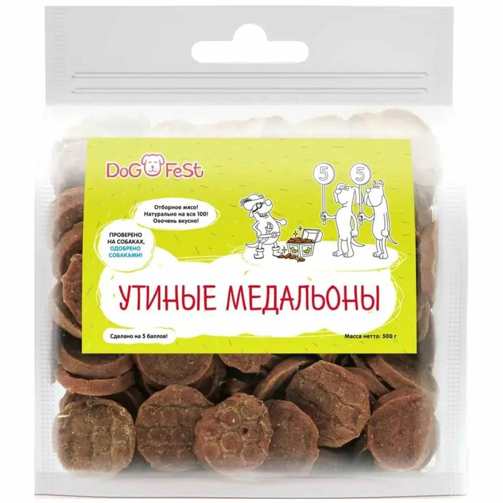 Dog Fest Утиные медальоны, 500 гр