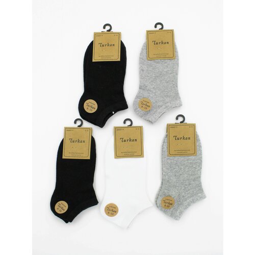 Носки Turkan 10 пар, размер 30-32, черный, серый носки tuosite 10 пар размер 30 32 черный