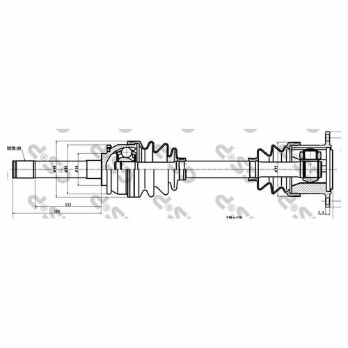 Привод в сборе MITSUBISHI PAJERO II/SPORT/L200 III 2.4-3.5 90-09 пер. прав. GSP 239006