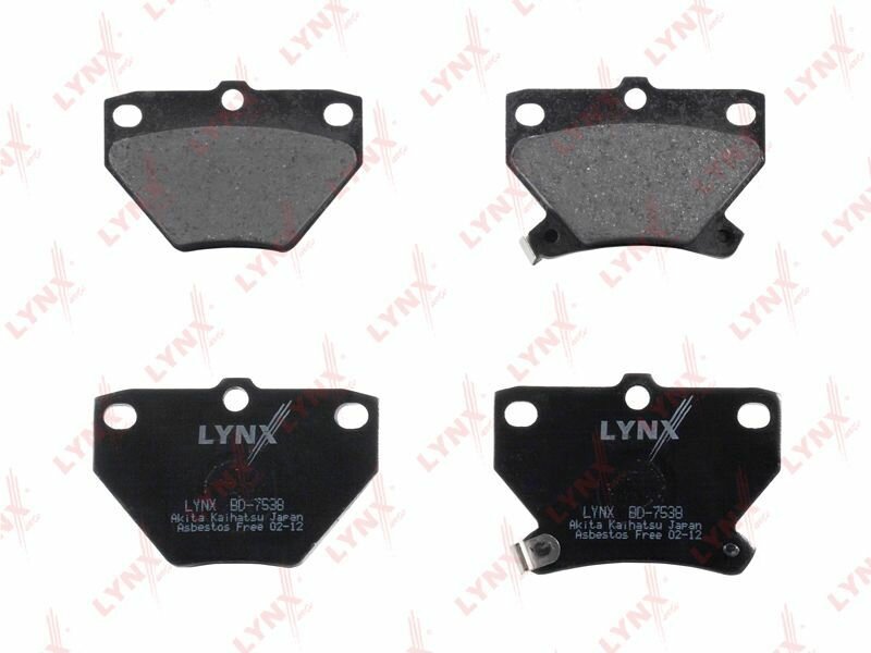 LYNXauto Колодки тормозные дисковые задние для TOYOTA Corolla (E12)/Yaris(P10)/Prius(W20)/Corolla Verso(E12)-JAPAN