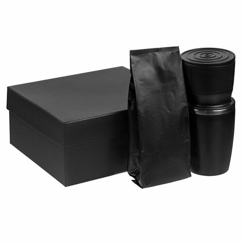Набор Filter Coffee, черный, коробка: 23х20,7х10,3 см, пластик, силикон, нержавеющая сталь мужская футболка просто добавь кофе m темно синий
