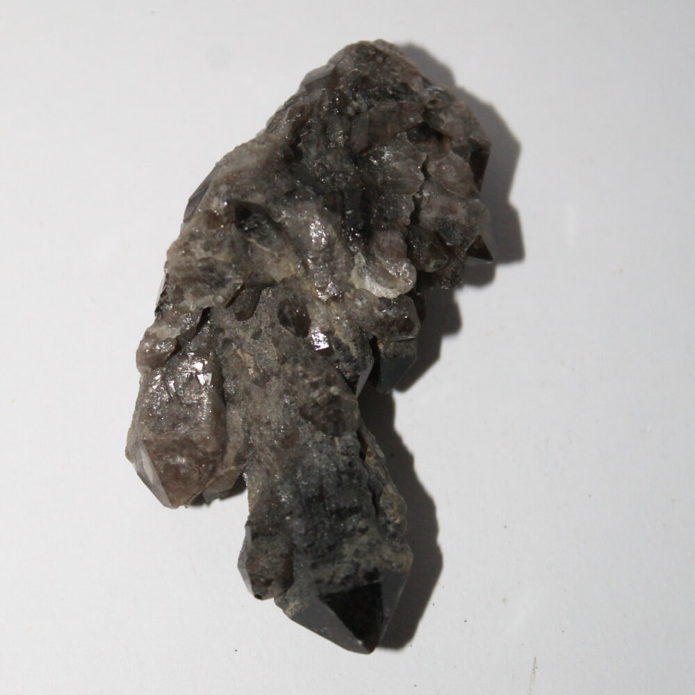 Сросток кристаллов Мориона, черного кварца, коллекционный образец "True Stones"