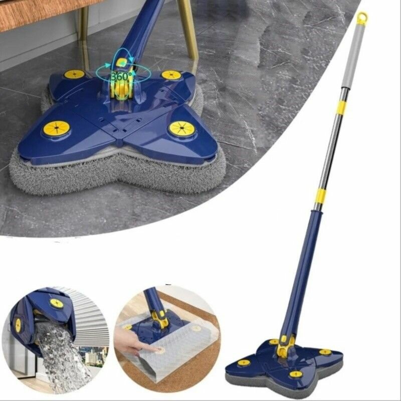 фото Умная швабра с отжимом для мытья полов и окон/вращение 360