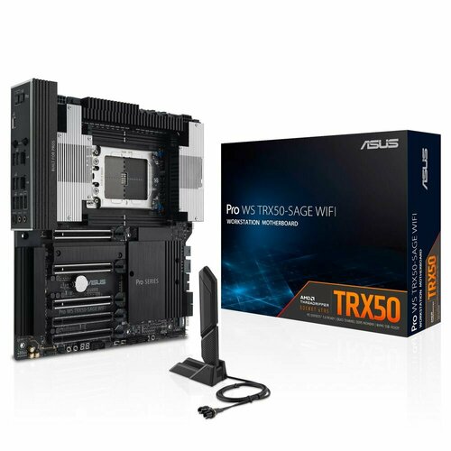ASUS Материнская плата ASUS PRO WS TRX50-SAGE WIFI AMD STR5 TRX50 PCIE 50 WS MB PRO WS TRX50-SAGE WIFI 9339000₽