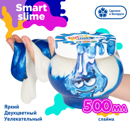 Слайм игрушка Мялка-жмялка Genio Kids сине-белый SLI06 229₽