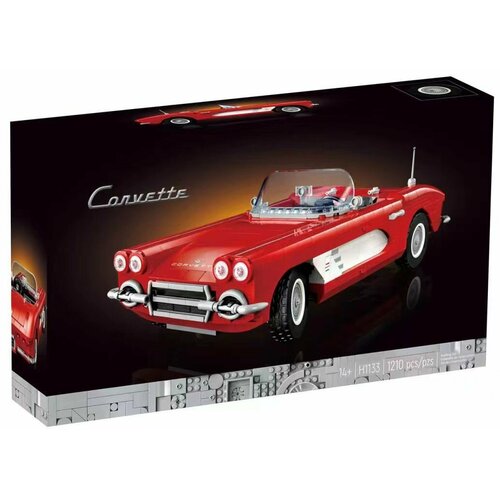 Конструктор Корвет Chevrolet Corvette 1961, 1210 деталей / Совместимый с Technic Icons 10321) lego icons 10321 corvette