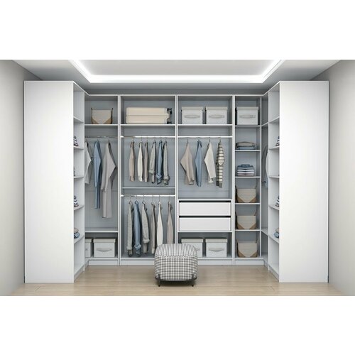 Комплект мебели для гардеробной Иннэс МС композиция 1 Белый 62589₽