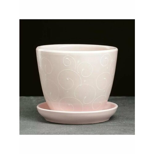 Горшок цветочный Жемчуг 1л с подставкой 789₽