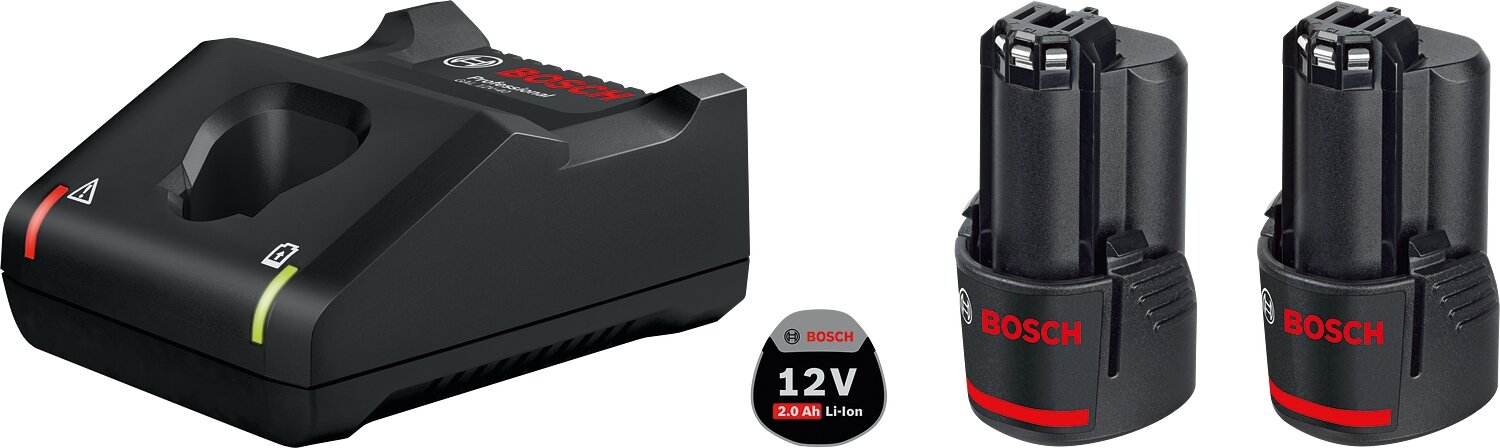 Батарея аккумуляторная Bosch 1600A019R8 12В 2Ач Li-Ion (З/У в компл.)