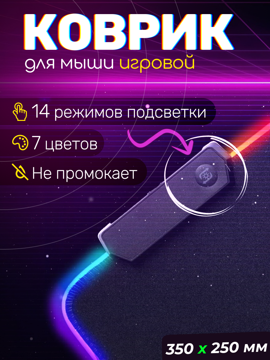 фото Коврик для мыши с подсветкой