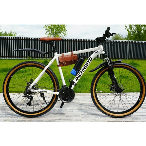 Взрослый горный велосипед RICHIESTO 275 с алюминиевой рамой 21 белыйкоричневый модель 2024 26100₽