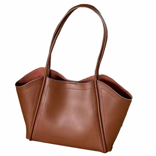 Сумка тоут Disparo, фактура матовая, коричневый