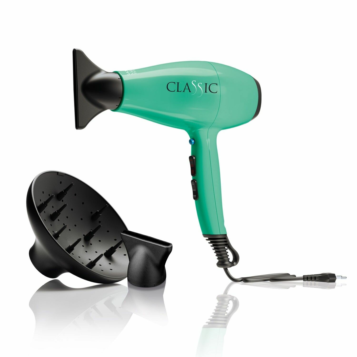 фото Электрофен Ga.Ma Classic для волос, изумрудный, 2200 Вт