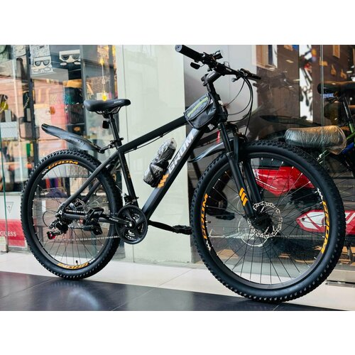 Горный велосипед GROM G619 21s 26 дюймов алюминий взрослый мужской и женский для прогулки скоростной спортивный велик для подростков черныйоранжевый 21293₽