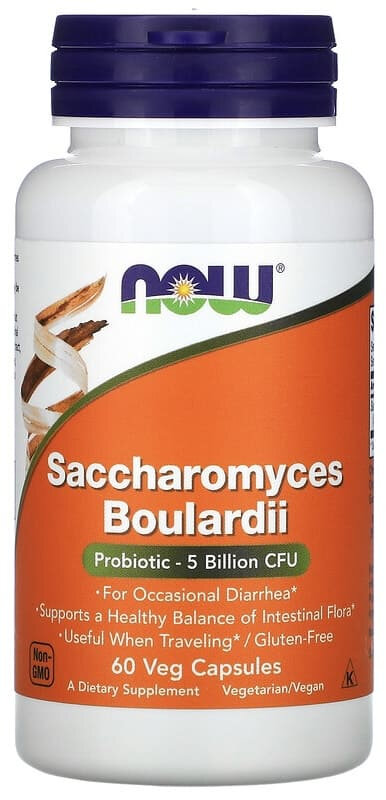 NOW Foods Saccharomyces Boulardii 60 капсул