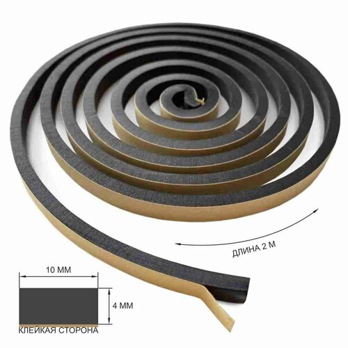 Лента уплотнительная самоклеящаяся EVA Антискрип рулон 2000104 мм belais 20910 346₽
