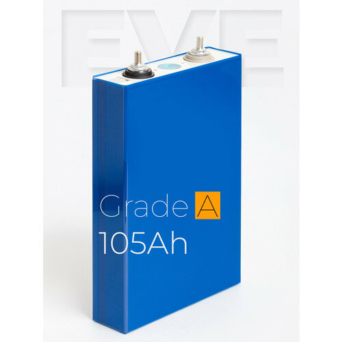 Аккумулятор Eve LiFePo4 105 Ач Grade A литий железо фосфатный 105Ah синий