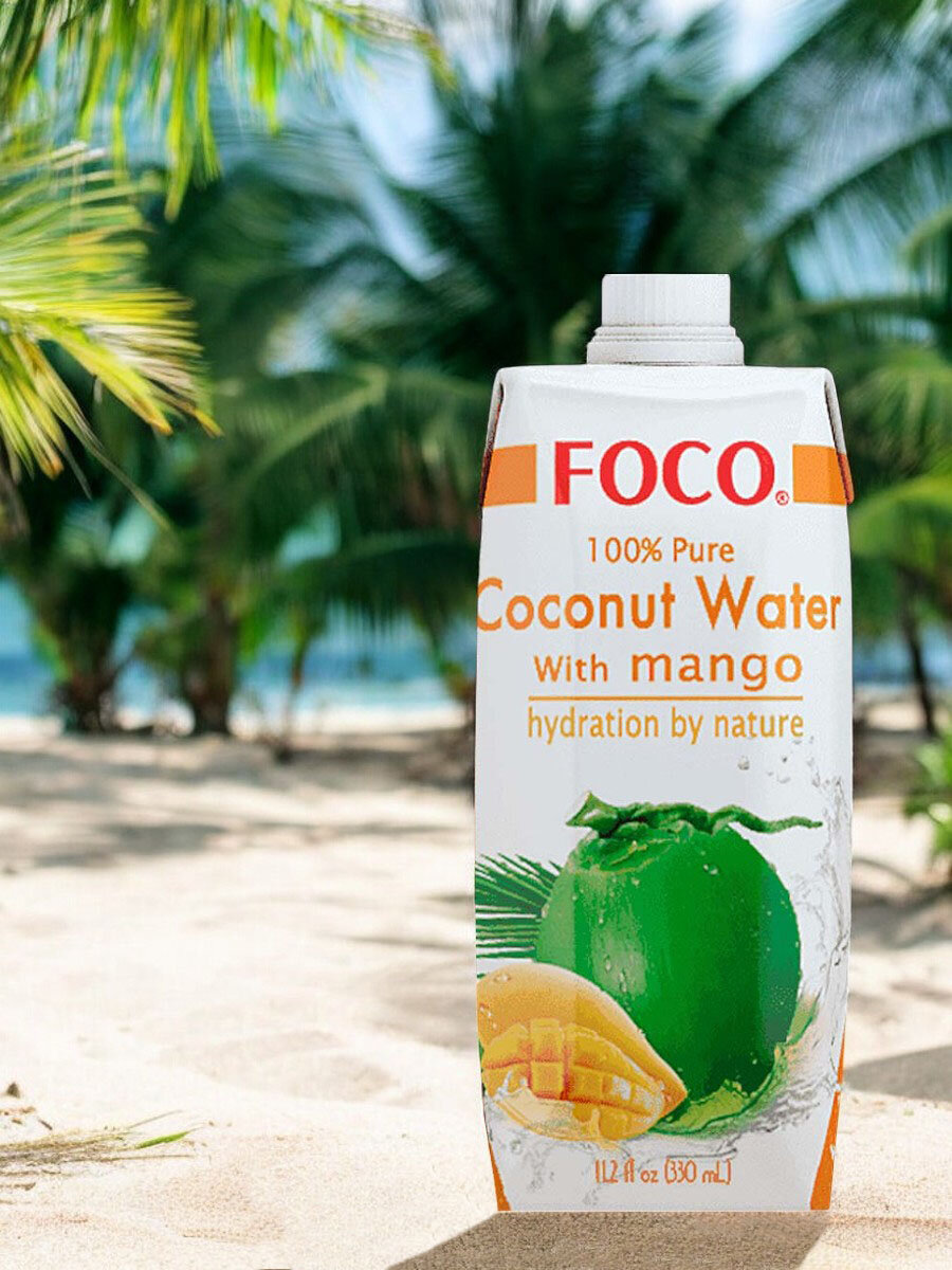 Кокосовая вода с манго "FOCO" Tetra Pak, 330 мл