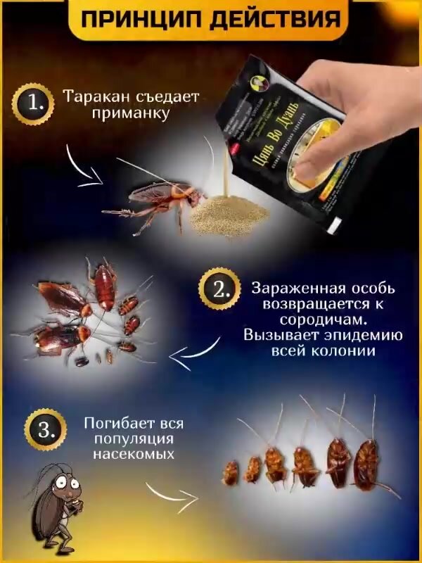 Китайское средство Цань во Дуань от тараканов и муравьев 5 упаковок — фото 1