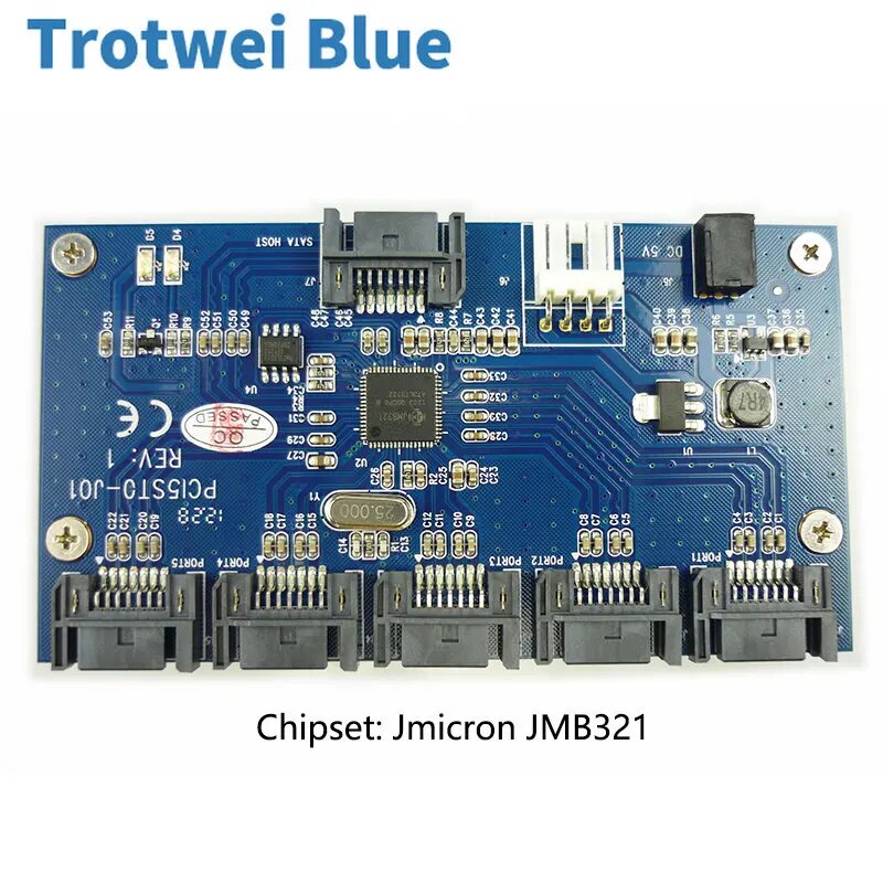 Trotwei Blue SATA Multiplier Card 1-to-5