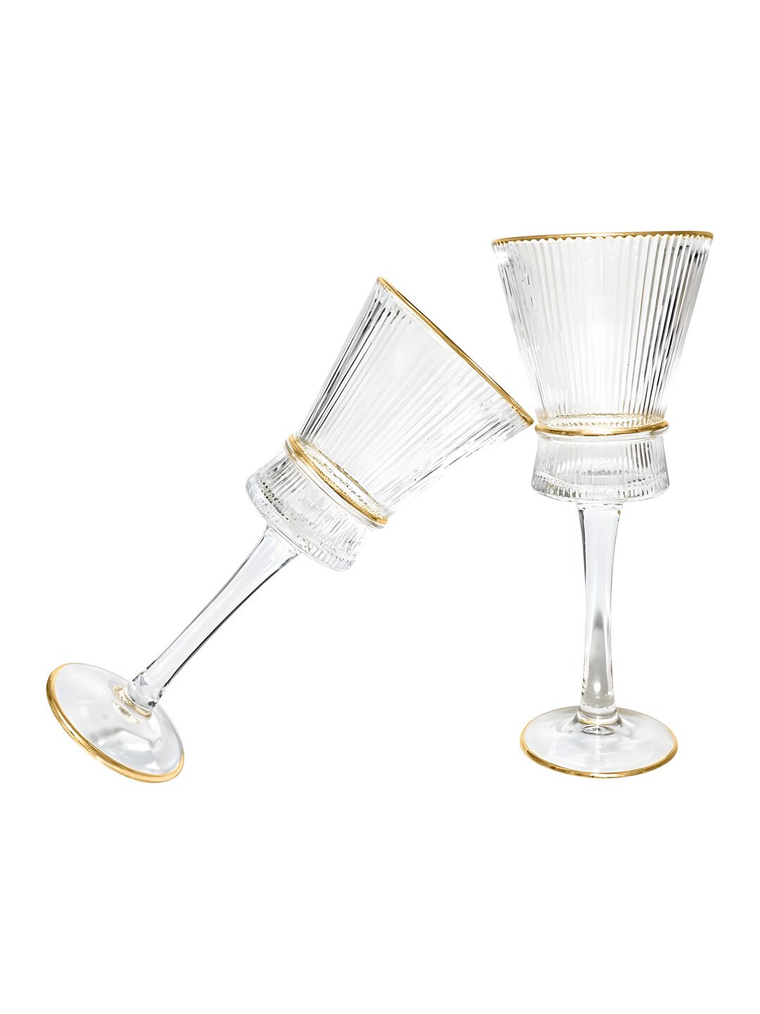 Бокал, стекло, для холодных напитков, с золотым кантом, в подарочной упаковке — фото 1