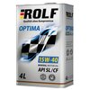 Минеральное моторное масло ROLF Optima 15W-40 SL/CF 4 л - изображение