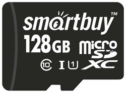 Карта памяти SmartBuy microSDXC Class 10 UHS-I U1 128GB + SD adapter