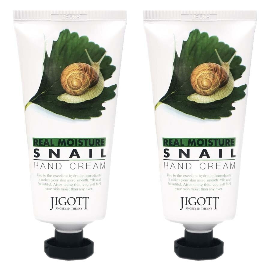 Крем для рук с муцином улитки Real moisture snail hand cream Jigott 100мл SKININE COSMETIC - фото №3