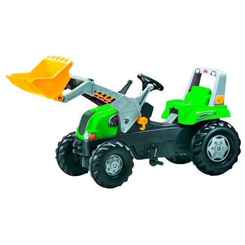 Веломобиль Rolly Toys Junior RT 811465, зеленый/желтый/серый веломобиль rolly toys kid new holland t7040 023929 синий серый желтый