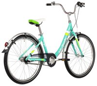 Подростковый городской велосипед KELLYS Maggie 24 (2018) зеленый/белый/желтый 14" (требует финальной