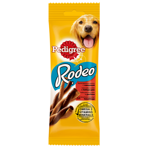 фото Лакомство для собак Pedigree Rodeo мясные косички, 4 шт. в уп.