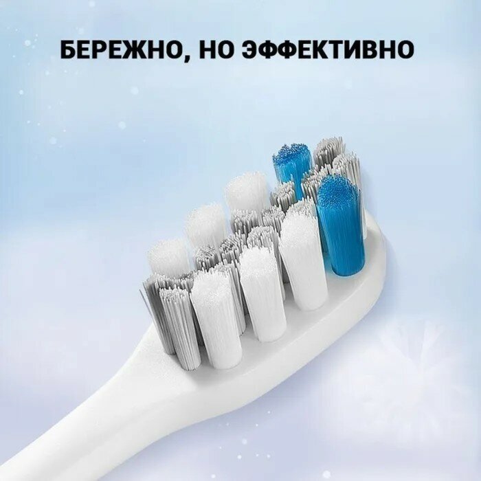 Насадка Usmile PRO03, мягкая, для электрической зубной щетки Usmile, 1 шт, серая - фотография № 4