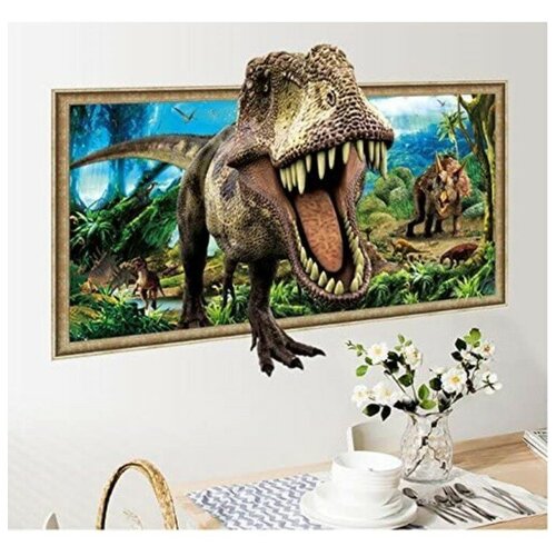 Наклейка 3Д интерьерная Динозавр 90*60см