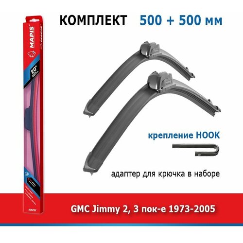 Дворники Mapis 500 мм + 500 мм Hook для GMC Jimmy / ДжиЭмСи Джимми 1973-2005