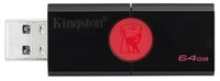 Флешка Kingston DataTraveler 106 64GB черный/красный