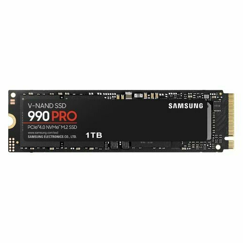 SSD накопитель Samsung 990 Pro MZ-V9P1T0B/AM 1ТБ, M.2 2280, PCIe 4.0 x4, NVMe, M.2