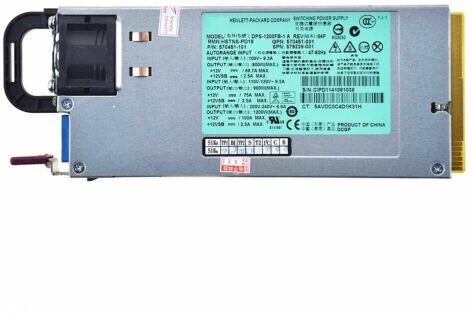 Блок питания HP 1200W Platinum Common Slot Hot-Pluggable Power Supply (570451-001/579229-001/570451-101/HSTNS-PD19/DPS-1200FB-1 A)