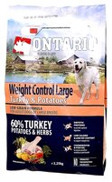 Корм для собак Ontario (2.25 кг) Weight Control Large Turkey & Potatoes