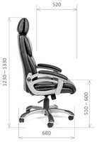Компьютерное кресло Chairman 433 , обивка: искусственная кожа , цвет: черный