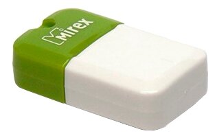 Флешка Mirex ARTON GREEN, 32 Гб, USB2.0, чт до 25 Мб/с, зап до 15 Мб/с, белая-зеленая