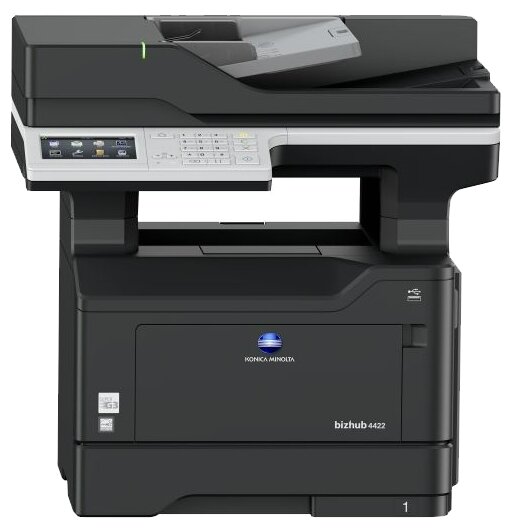 МФУ Konica Minolta bizhub 4422 (А4, ч/б, 44 ppm, 1GB, Duplex, RADF, USB 2.0, Ethernet, лоток 250л, тонер)