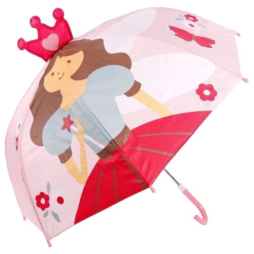 Зонт-трость Mary Poppins, розовый, мультиколор зонт детский mary poppins совушки механический радиус купола 46 см