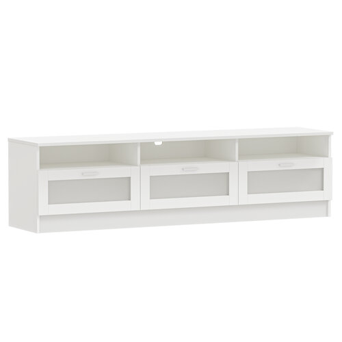 Тумба под телевизор Pragma Akkurum с ящиками ШхГхВ 180х41х48 см ЛДСП белый 13281₽