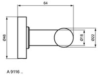 Крючок Ideal STANDARD Iom A9116 хром