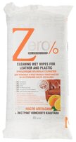 Zero% Влажные салфетки для кожаных и пластиковых поверхностей 40 шт.